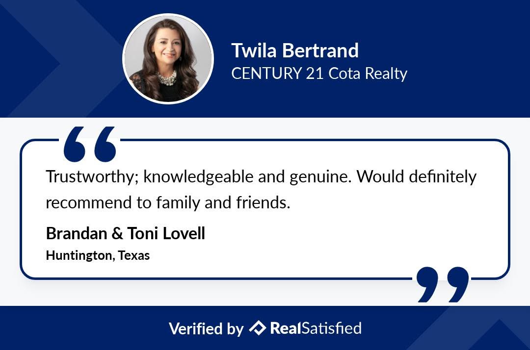 Twila-Bertrand-Buyer-Testimonial-best-realtor-Huntington-tx